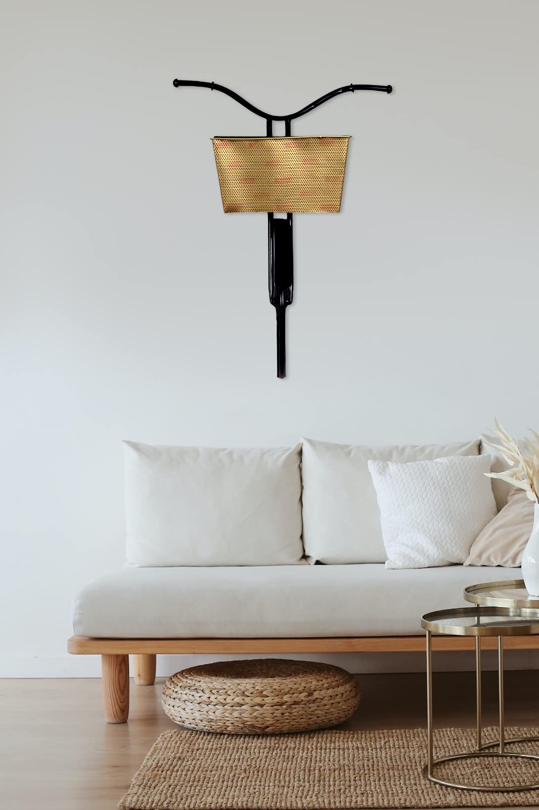 Ghar Decor India Personalized Wrought Iron Cycle Wall Hanging For Books And Decoratives Revitalize Your Living Space With Creati